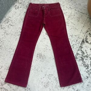 Levis 545 Low Boot Cut Corduroy Jeans Burgundy Wine size 10 Medium Vintage Style
